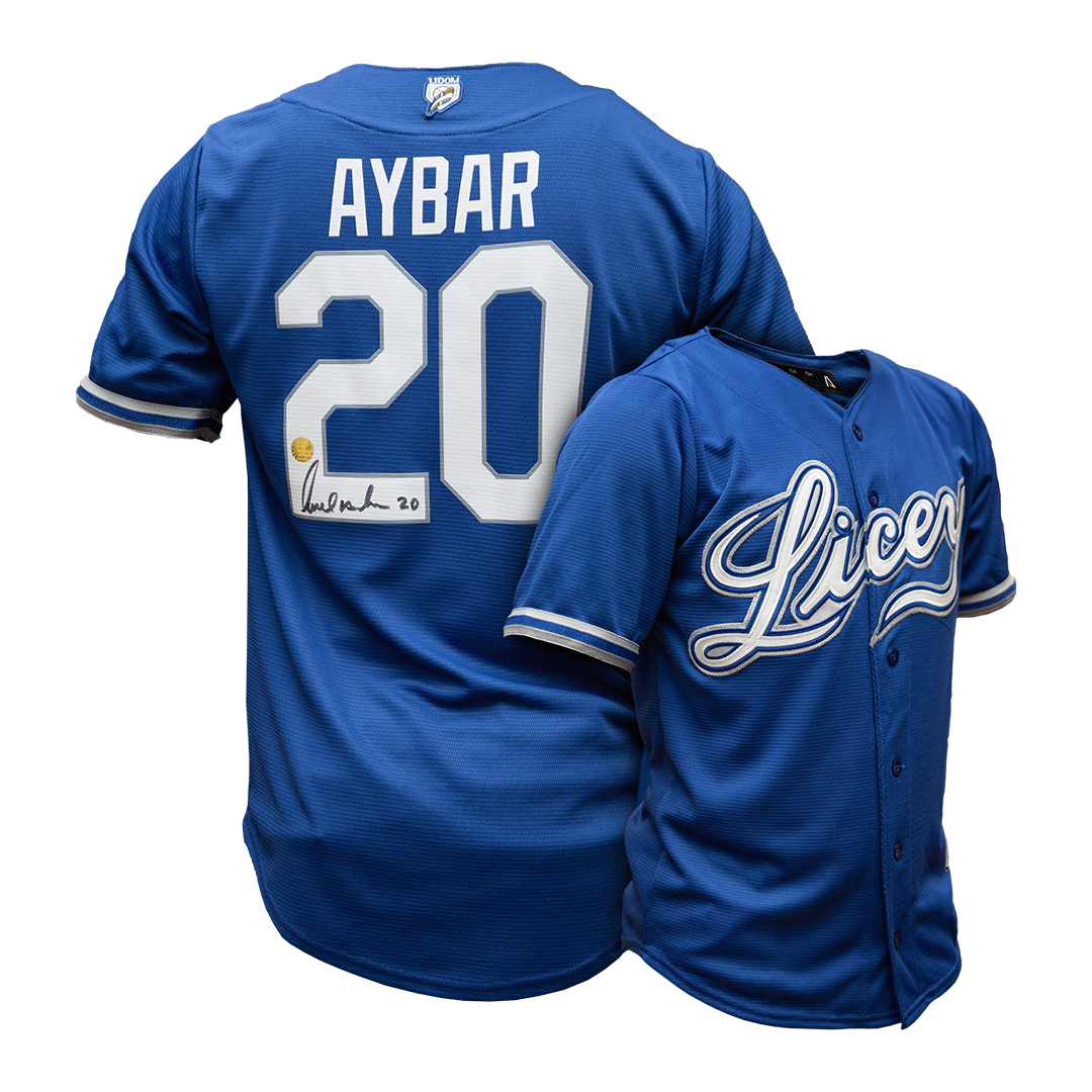 Erick Aybar Authentic Tigres del Licey Blue Jersey Autographed Arrieta ...