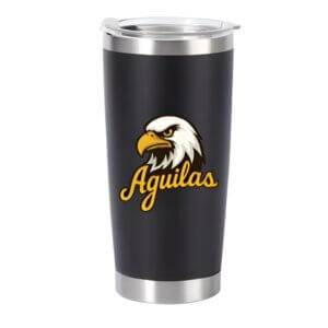 Águilas Cibaeñas Stainless Steel Tumbler – Black | Vaso Térmico Acero Inoxidable Águilas